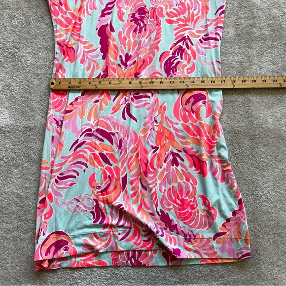 LILLY PULITZER Sophie Dress Poolside Love Birds Blue Pink 17412 UPF 50 Large - Picture 7 of 10